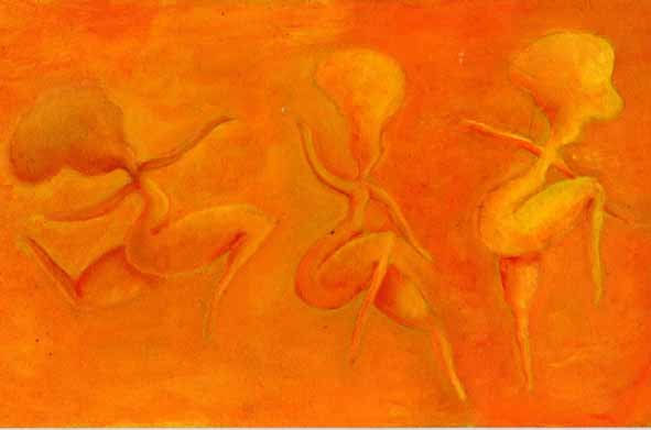 Danza Acrylic Panel Nude Paintings