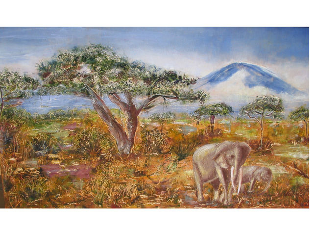 Africa, origen de la humanidad Mixed media Others Landscaping