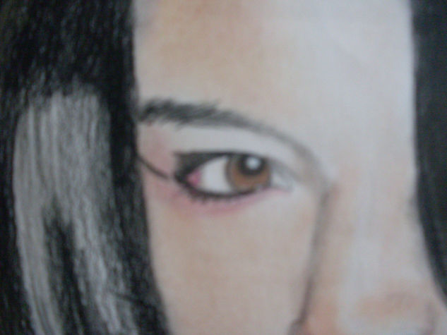 detalle de ojo milena Pastel Papel Retrato