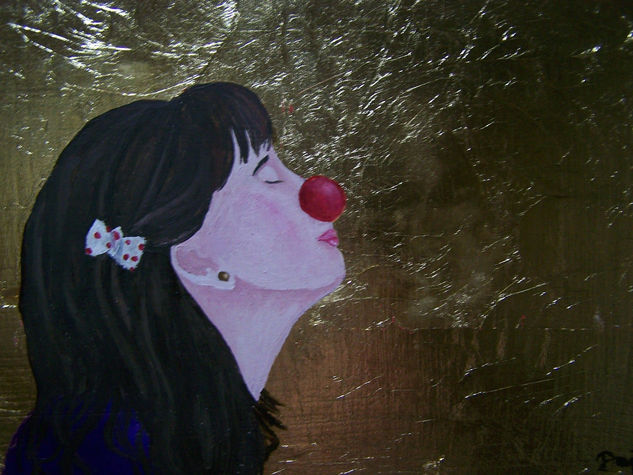 Silly girl Oil Canvas Portrait