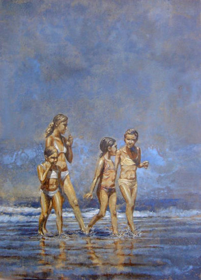 Por la playa Media Mixta Otros Figura