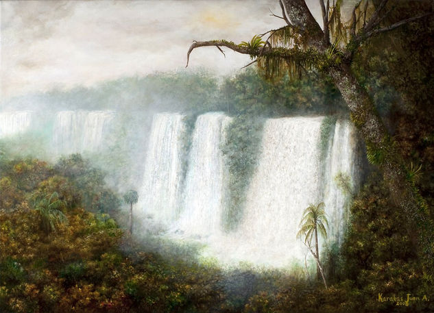 Cataratas Argentinas - "Cataratas" Rainfalls in Argentina Oil Canvas Landscaping