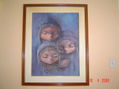 Rostros- Autor Nilo Yepez Pintor Ecuatoriano