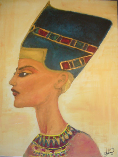 Bella Nefertari Acrylic Canvas Figure Painting