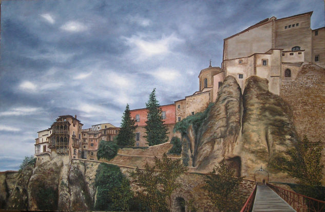 Atardecer en Cuenca Óleo Lienzo Paisaje