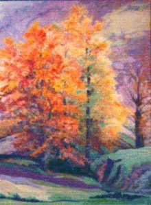 hayedos de otoño Oil Canvas Landscaping