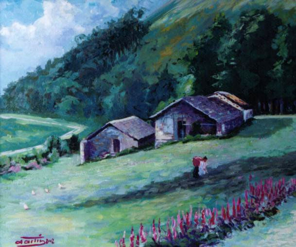 CABAÑAS DE PISUEÑA 2 Oil Canvas Landscaping