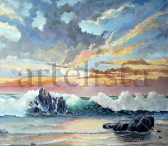 playas Oil Canvas Marine Painting