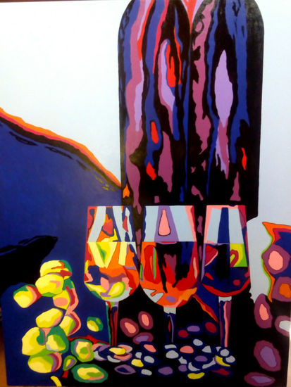 BODEGON COLORISTA Acrylic Panel Still Life Paintings