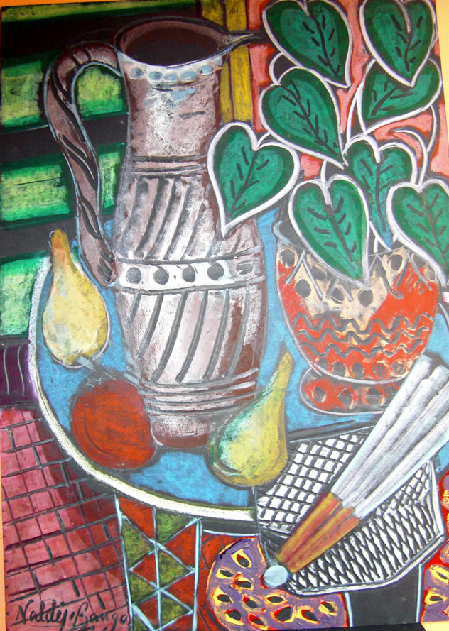 Bodegón con fruta de la merienda
