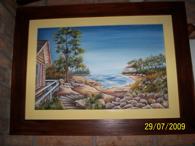 CABAÑA EN LA PLAYA Oil Canvas Landscaping