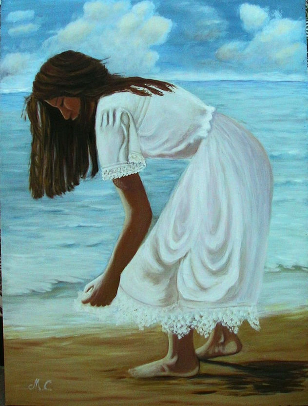 muchacha en la orilla
