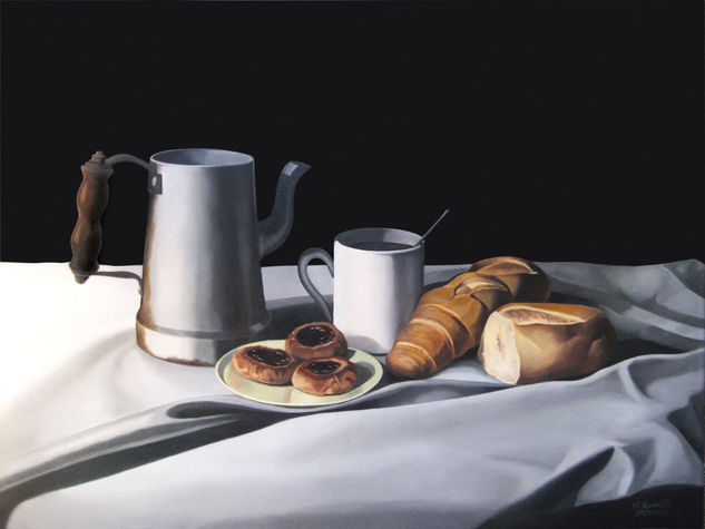 Desayuno Oil Canvas Still Life Paintings