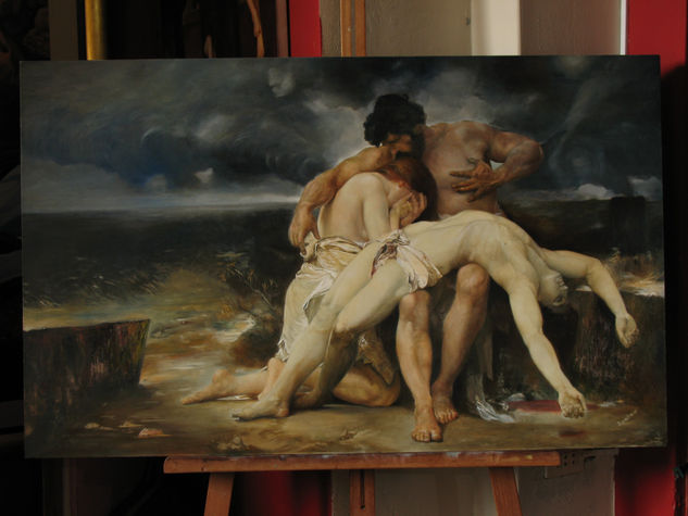 El primer duelo Oil Canvas Figure Painting