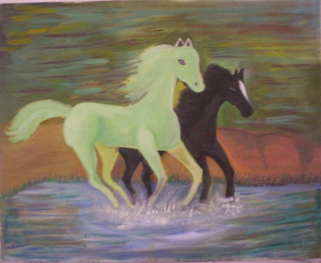 caballos Oil Canvas Landscaping