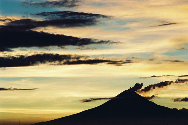 Atardecer en el Popocatepelt. 