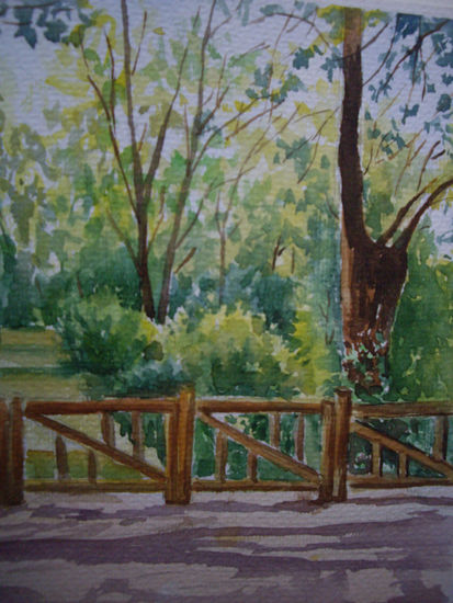 CASA CAMPO ( MADRID) - acuarela Watercolour Card Landscaping