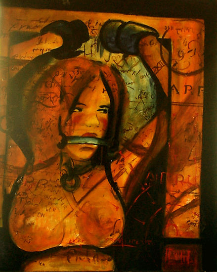 woman class Mixed media Canvas