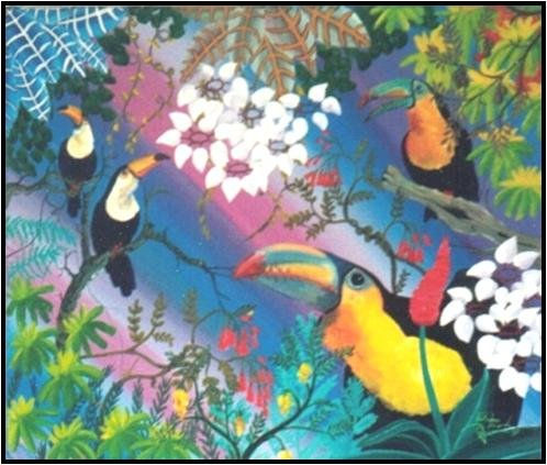 PAJAROS SALVAJES  (Tucan) Acrylic Canvas Others