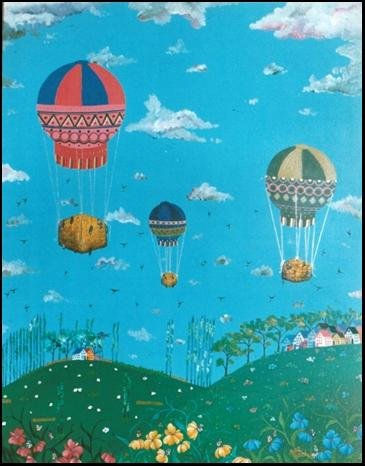 UN VIAJE EN GLOBO Acrylic Canvas Others