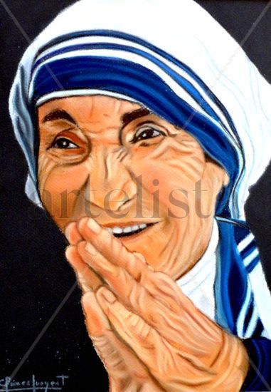 Santa Madre Teresa de Calcuta Pastel Card Portrait