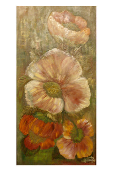 AMAPOLAS GIGANTES Acrylic Canvas Floral Painting