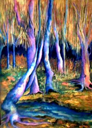 palmeras lilas