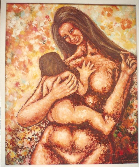 Maternidad-desnuda Oil Canvas Figure Painting