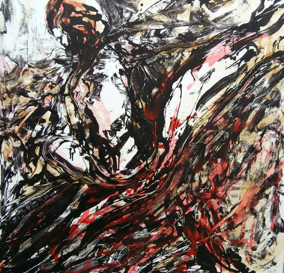 Pasión Manga 2008 Mixed media Canvas Figure Painting