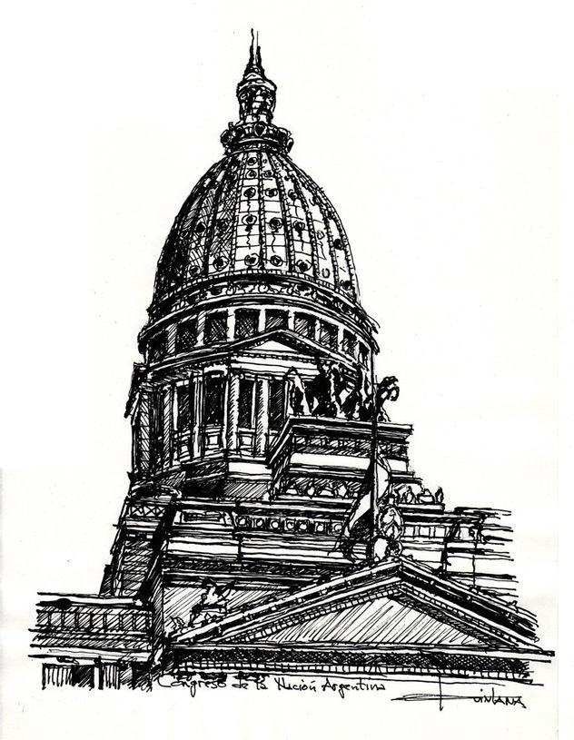Sketch Congreso de La Nacion Argentina Nº II