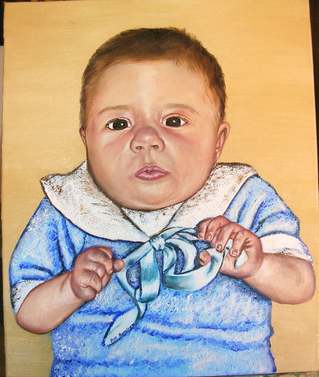 Retrato de mi sobrino Oil Canvas Portrait