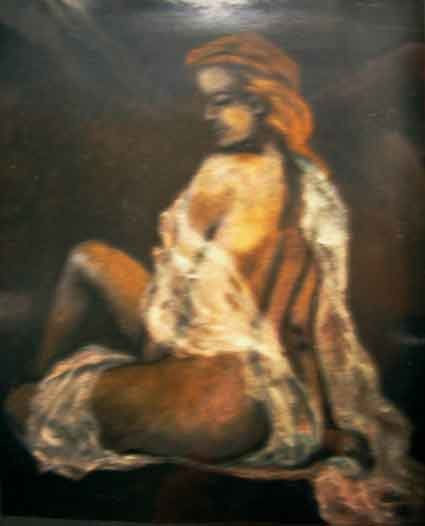 Desnudo con velo Oil Card Nude Paintings