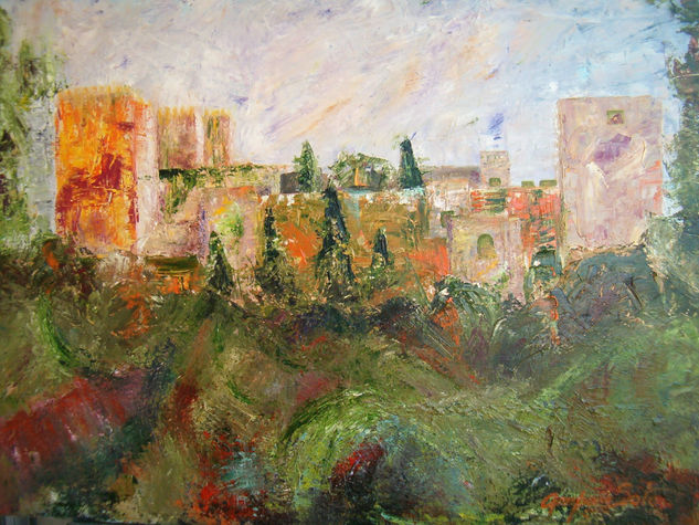 La Alhambra Oil Canvas Landscaping