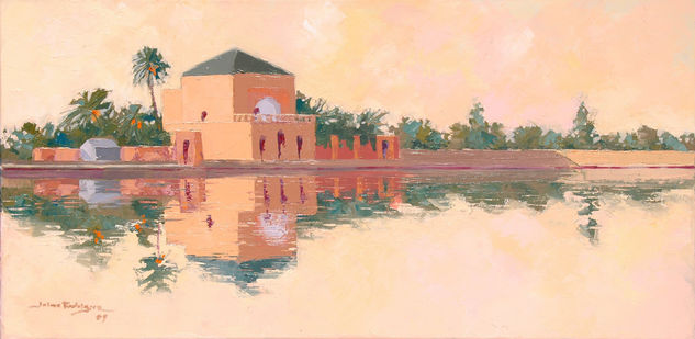 Jardines de La Menara (Marrakech) Oil Canvas Landscaping