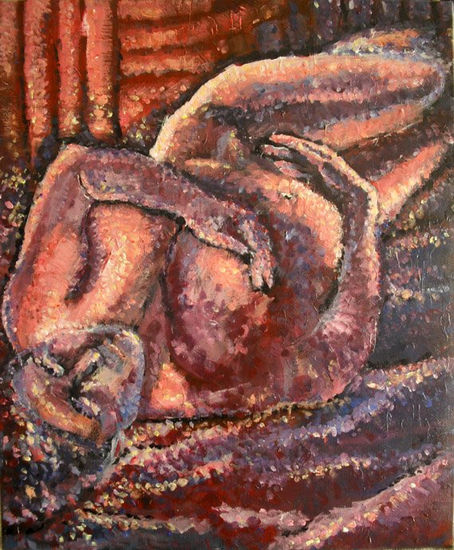 " Siesta veraniega " Acrylic Canvas Nude Paintings