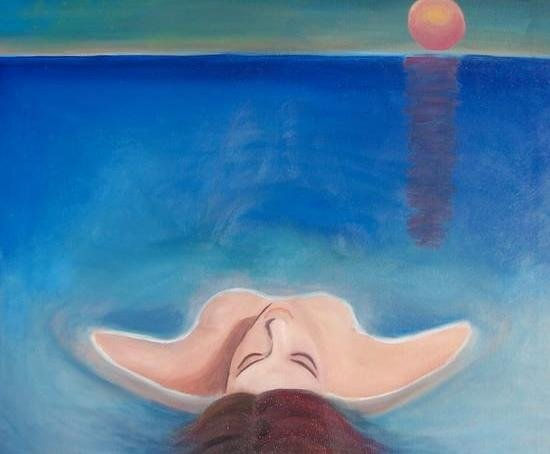 mujer en el agua