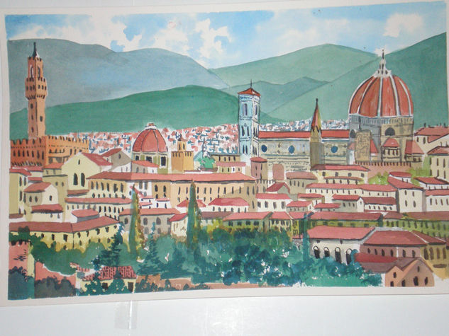 FLORENCIA Y SUS MONUMENTOS Watercolour Paper Landscaping