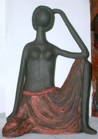 Africana sentada Pottery Figurative