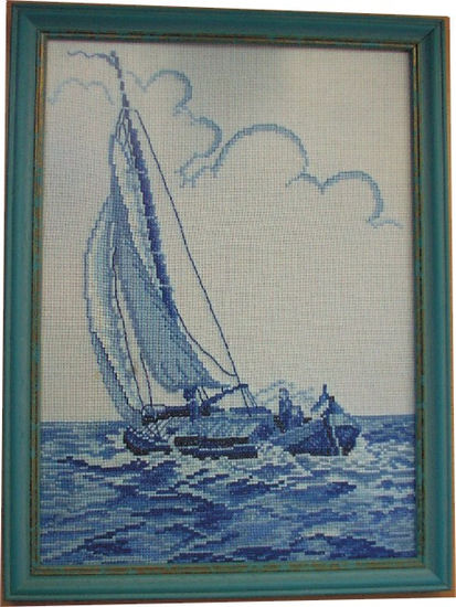 Velero a la mar Bordados Textil