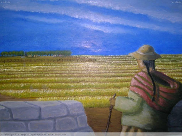 el regreso Oil Canvas Landscaping