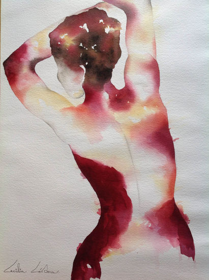 Equilibrio Watercolour Paper Figure Painting