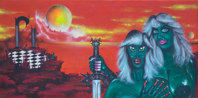 Madre e hija llegando al planeta rojo