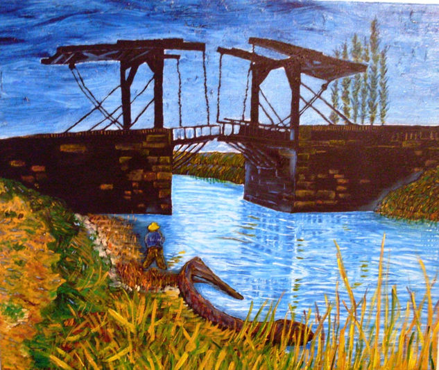 Puente de Langlois Despues de Van Gogh Oil Canvas Landscaping