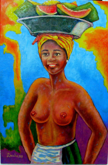 CARIBEÑA Oil Canvas Nude Paintings