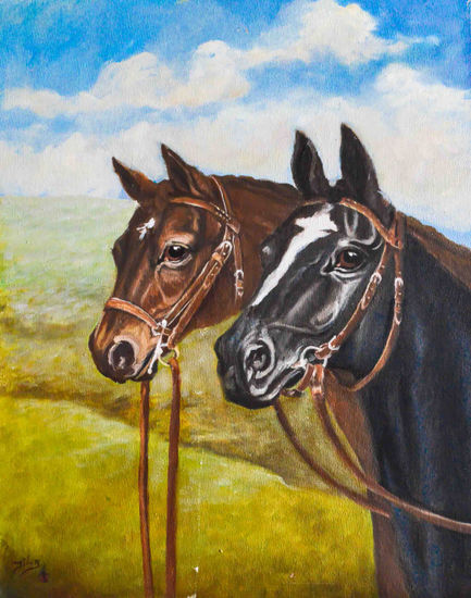 CABALLOS Oil Canvas Animals