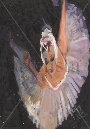 ballet Oil Card Figure Painting