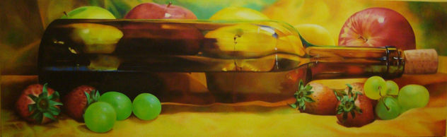 "Botella con Frutas II"