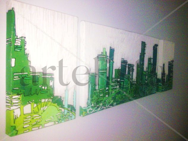 Verde ensoñación Acrylic Canvas Landscaping