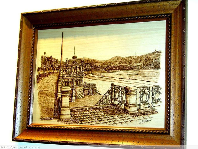 Playa de la Concha y Ondarreta-Donostia-Guipúzcoa Monoprint