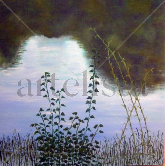 grafias en el agua 3 Oil Canvas Landscaping